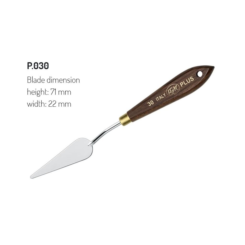 RGM - Plus Line - Painting Palette Knife - Wooden Handle - Design 30