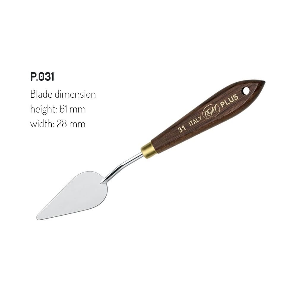 RGM - Plus Line - Painting Palette Knife - Wooden Handle - Design 31