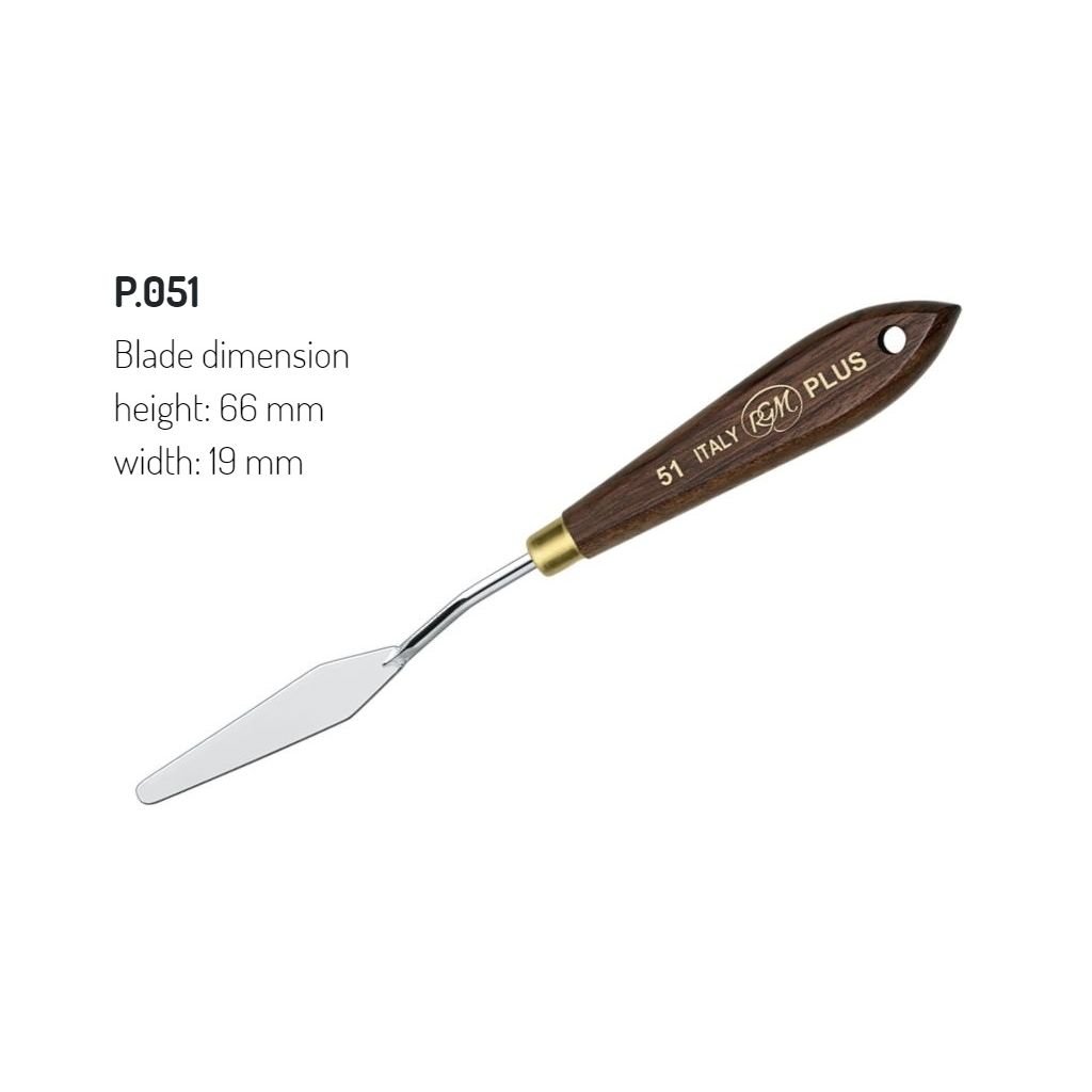 RGM - Plus Line - Painting Palette Knife - Wooden Handle - Design 51