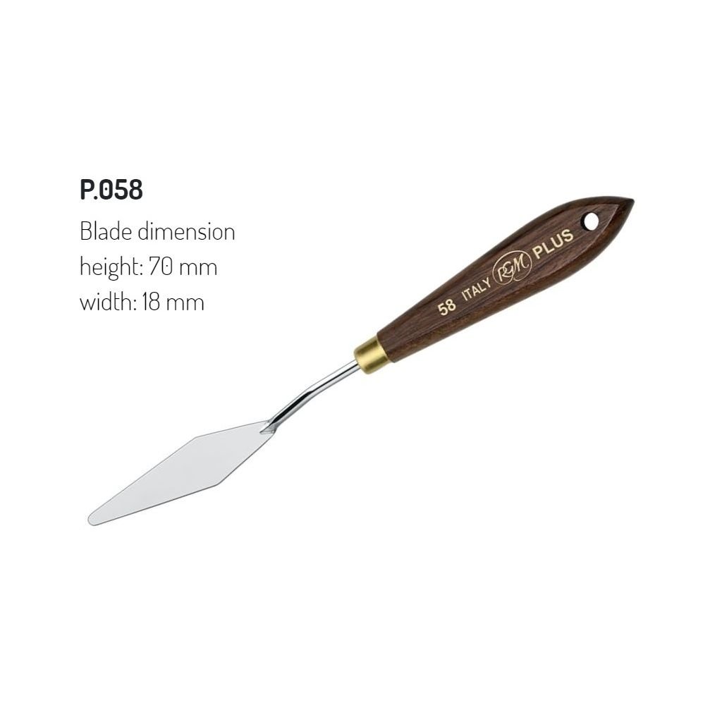 RGM - Plus Line - Painting Palette Knife - Wooden Handle - Design 58