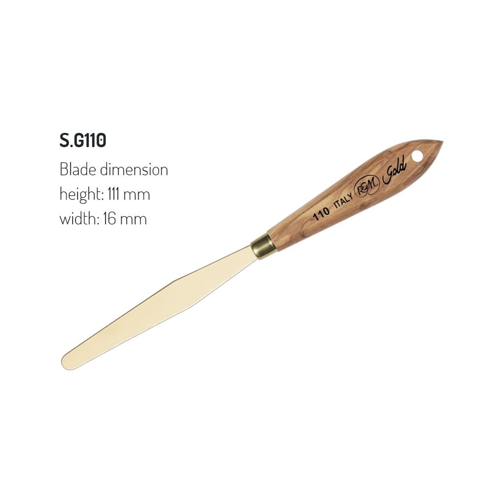 RGM - Gold Line - Painting Palette Knife - Wooden Handle - Design 110G