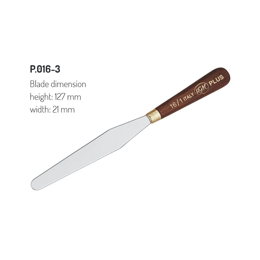 RGM - Plus Line - Painting Palette Knife - Wooden Handle - Design 16/3