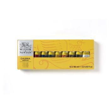 Winsor & Newton Galeria Acrylic Colour Set of 10 Tubes x 60 ML