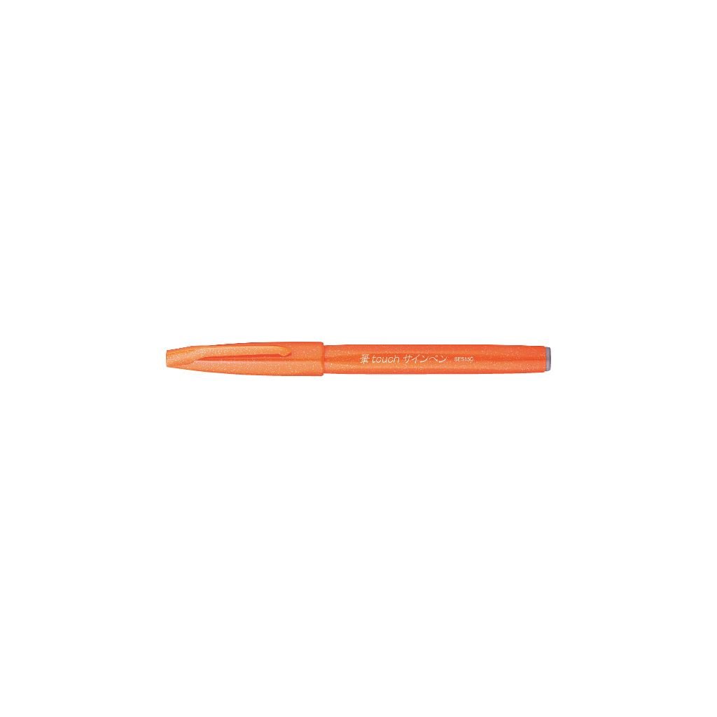Pentel Sign Pen Touch - Fude Brush Tip - Orange