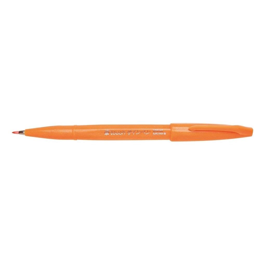 Pentel Sign Pen Touch - Fude Brush Tip - Orange