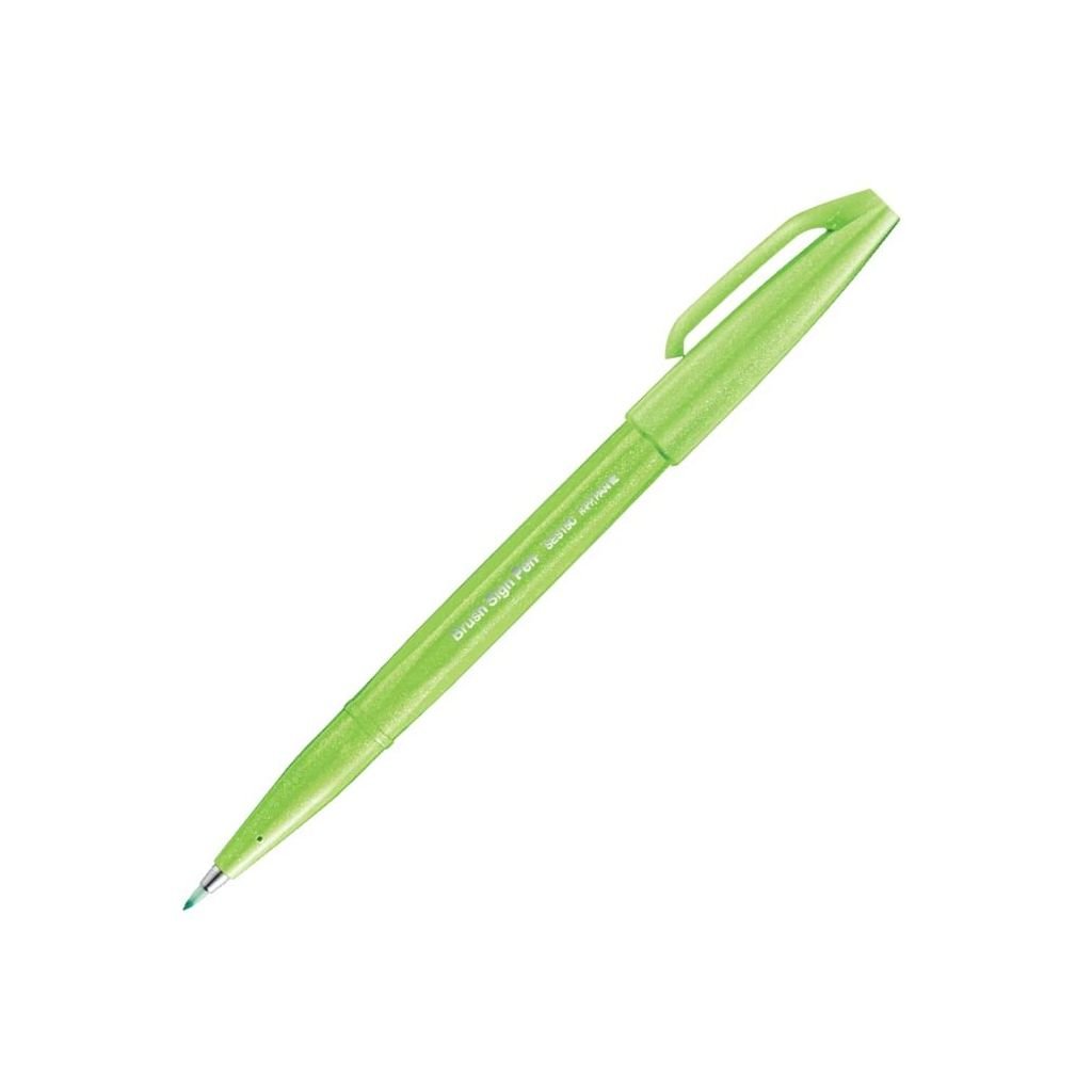 Pentel Sign Pen Touch - Fude Brush Tip - Light Green