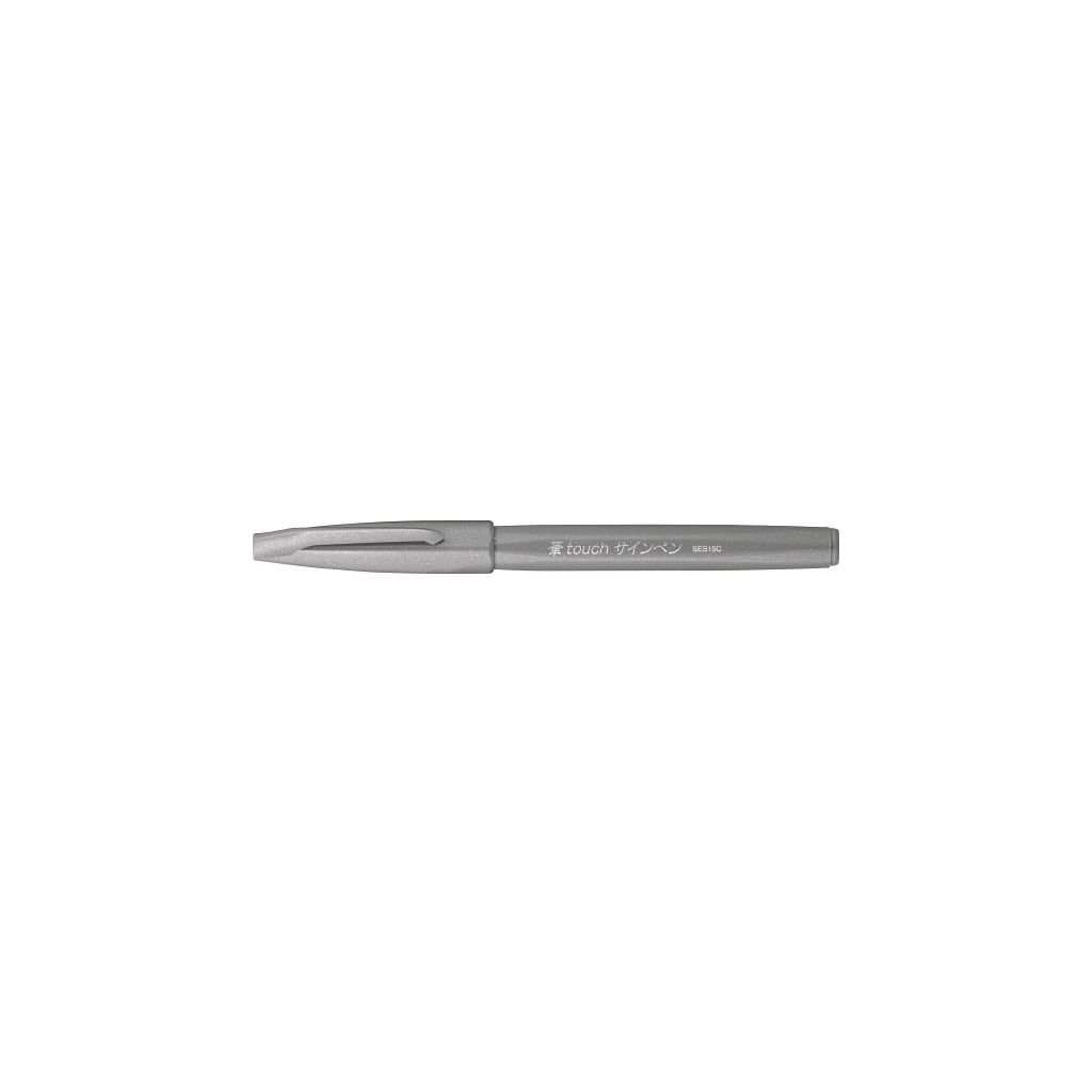 Pentel Sign Pen Touch - Fude Brush Tip - Grey
