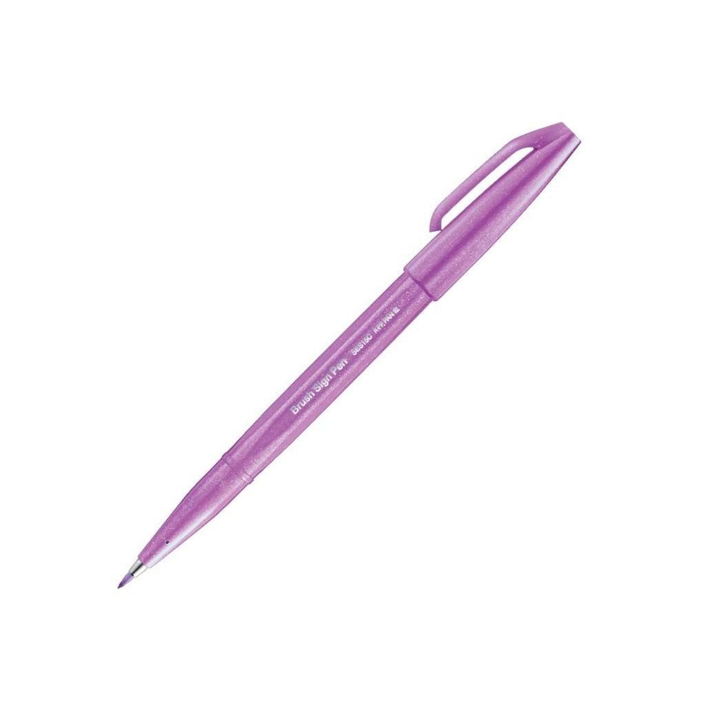 Pentel Sign Pen Touch - Fude Brush Tip - Pink Purple