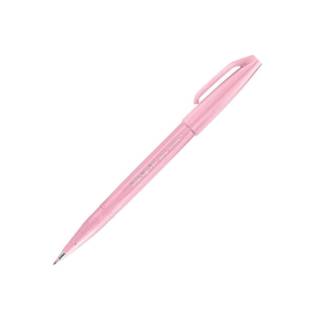 Pentel Sign Pen Touch - Fude Brush Tip - Pale Pink