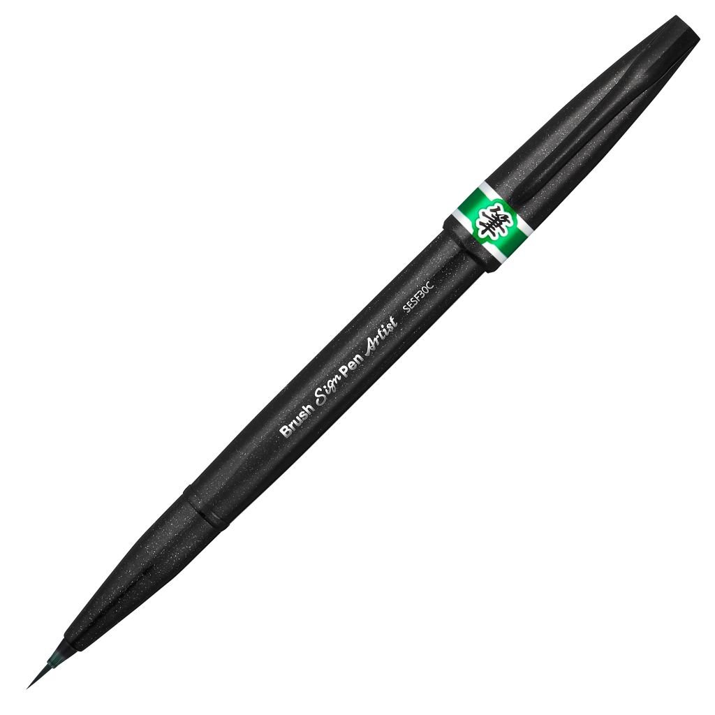 Pentel Artist Brush Sign Pen - Micro Brush Tip - Green