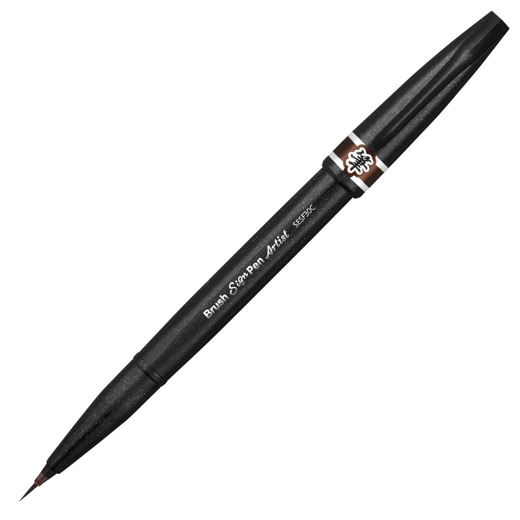Pentel Artist Brush Sign Pen - Micro Brush Tip - Brown