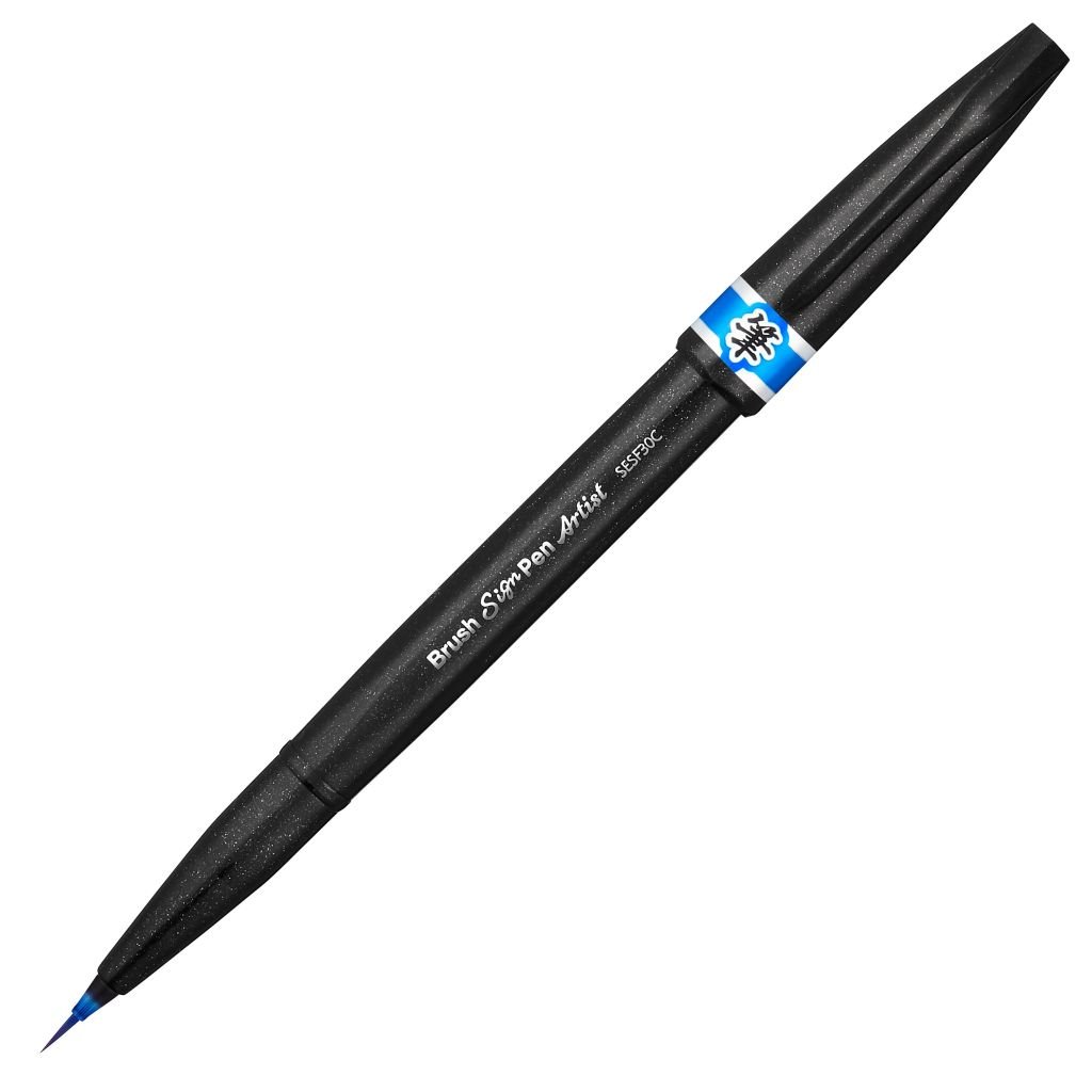 Pentel Artist Brush Sign Pen - Micro Brush Tip - Sky Blue