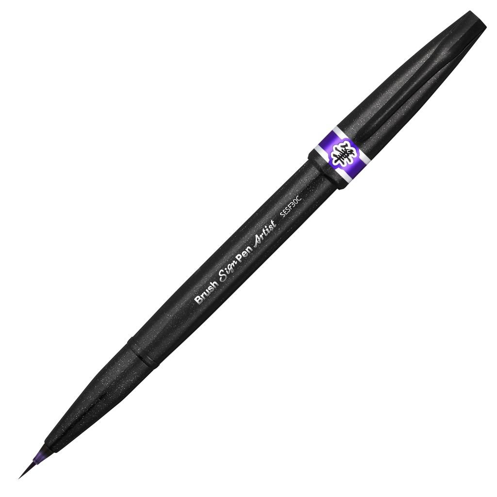 Pentel Artist Brush Sign Pen - Micro Brush Tip - Violet