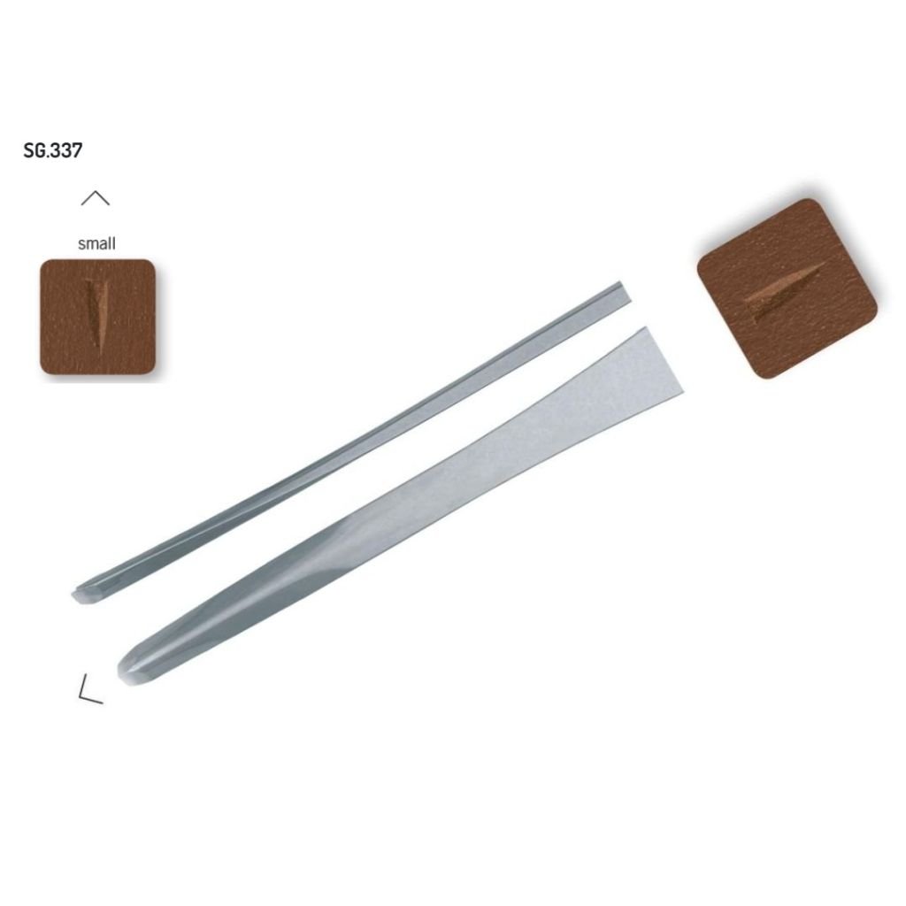 RGM Engraving Tools - Lino Carving Tools - Professional Linoleum Chisel No. 337 - Fiberglass Handle - V Tool Flat Small