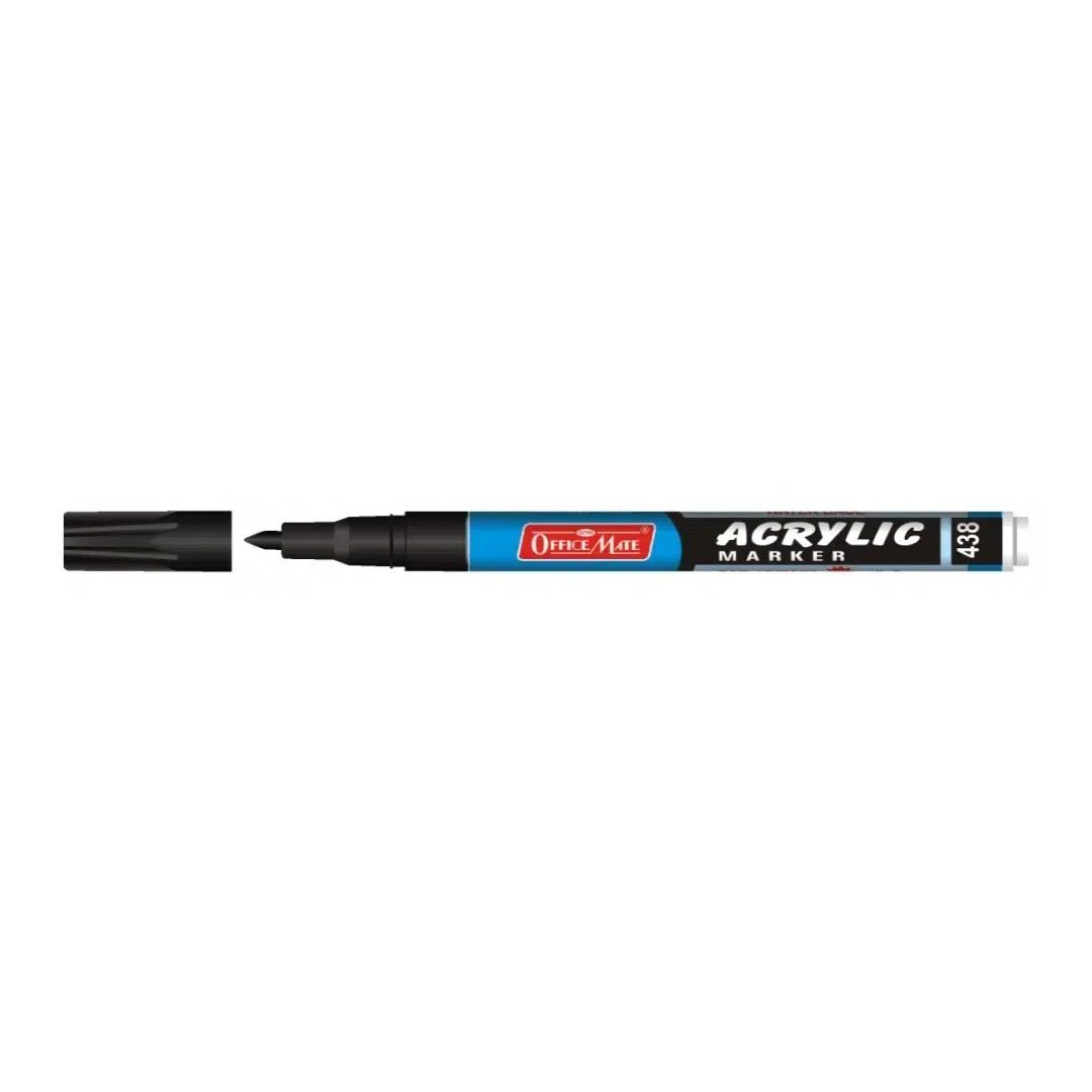 Soni Officemate Water Base Acrylic Marker - Fine Tip (3.05 MM) - Black