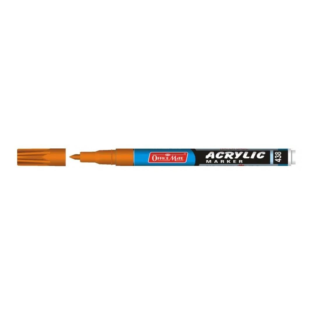 Soni Officemate Water Base Acrylic Marker - Fine Tip (3.05 MM) - Orange