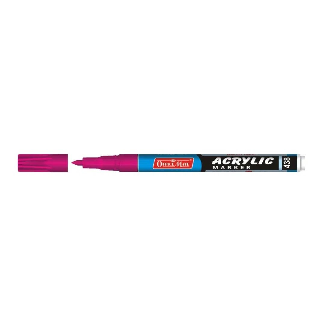 Soni Officemate Water Base Acrylic Marker - Fine Tip (3.05 MM) - Pink