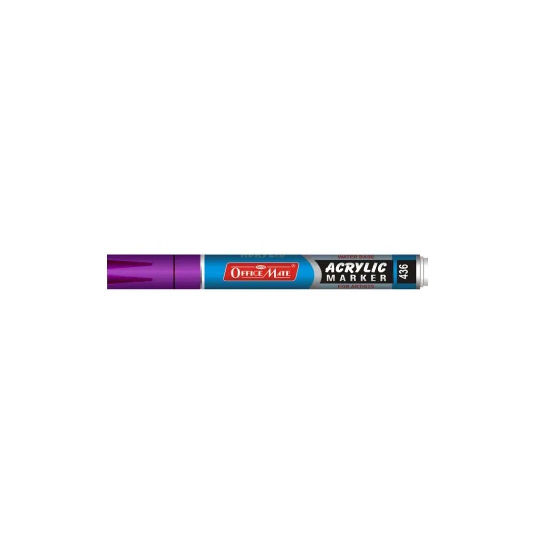 Soni Officemate Water Base Acrylic Marker - Fine Tip (3.05 MM) - Violet