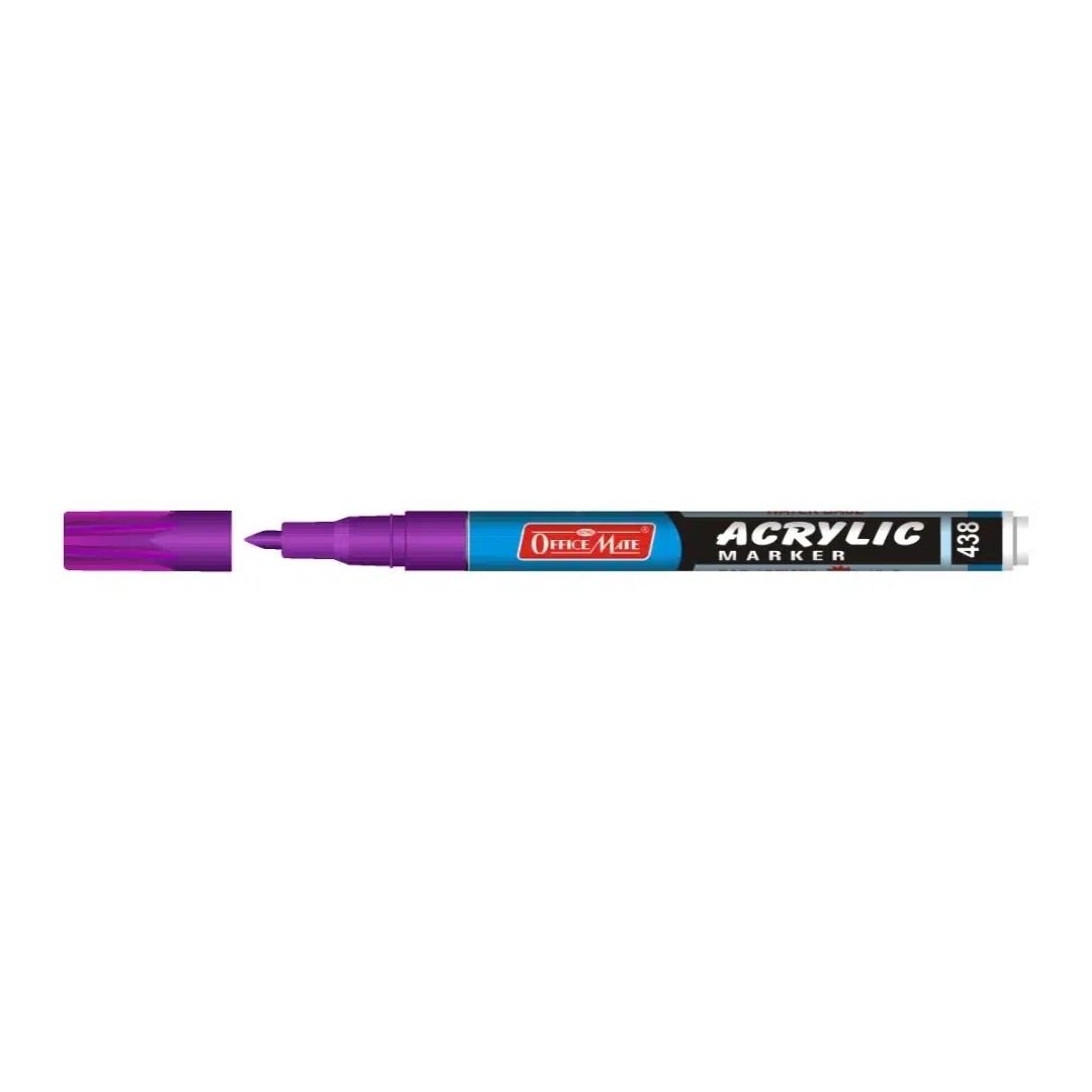 Soni Officemate Water Base Acrylic Marker - Fine Tip (3.05 MM) - Violet