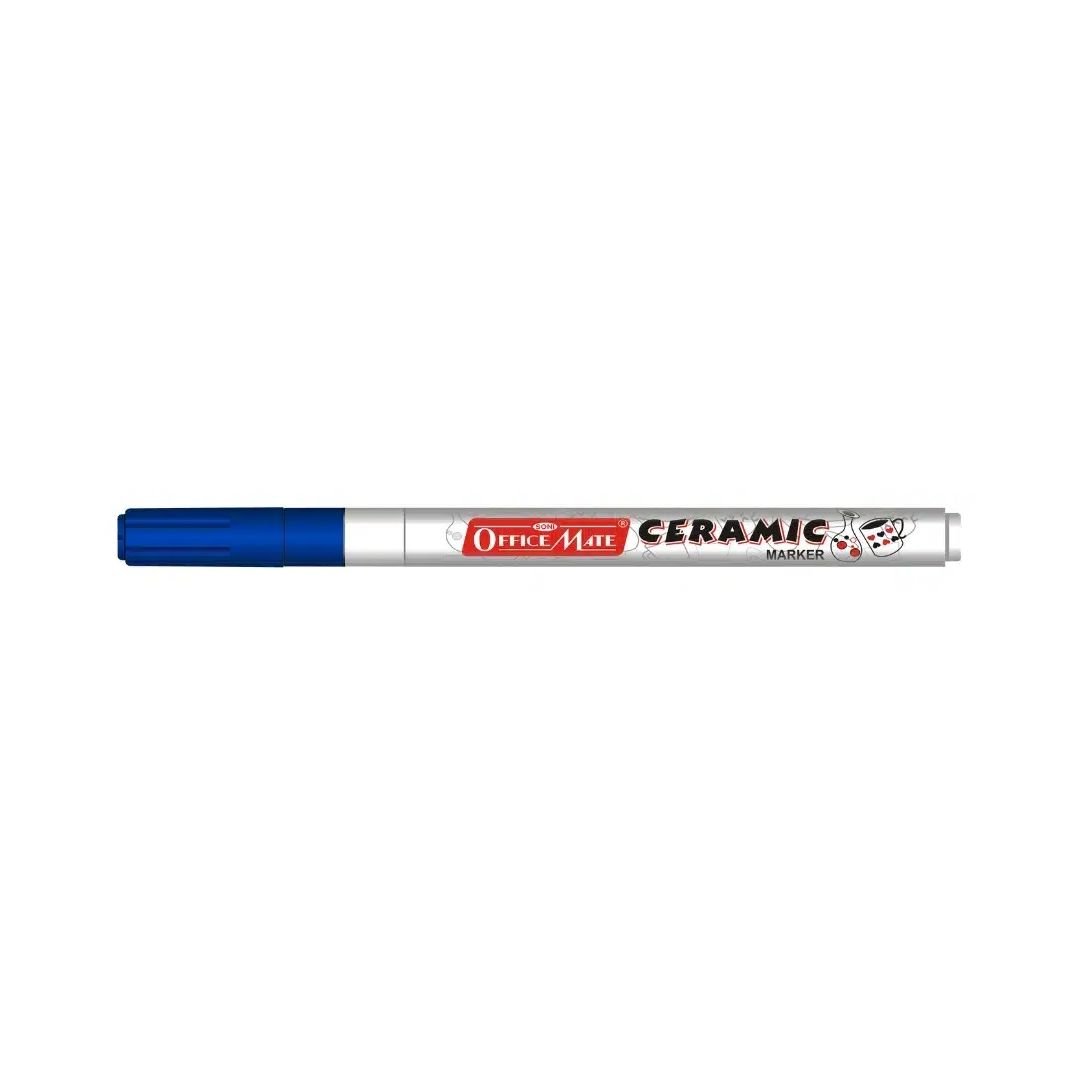 Soni Officemate Slim Ceramic Marker - Fine Tip (3.05 MM) - Blue