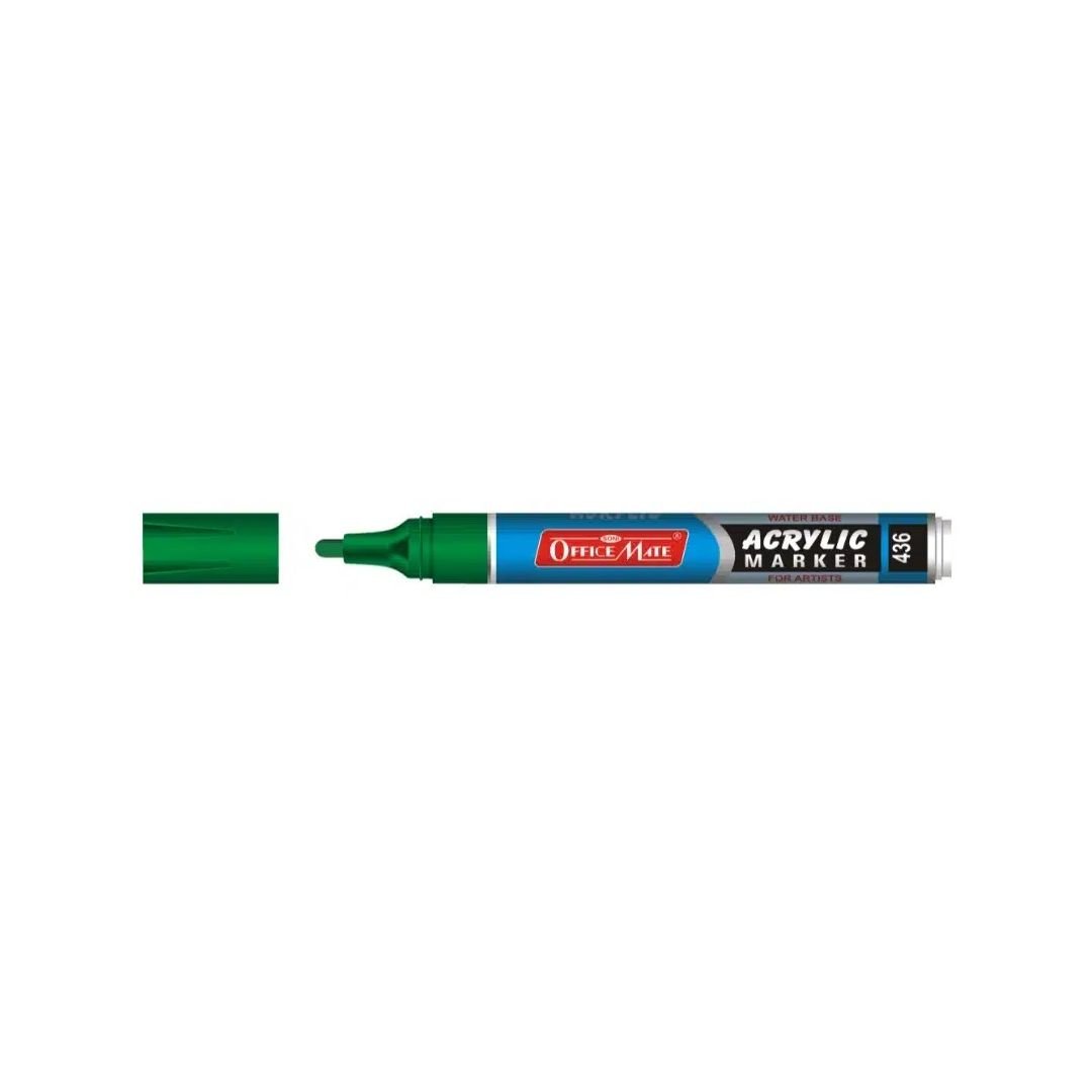 Soni Officemate Water Base Acrylic Marker - Bullet Tip (4.5 MM) - Green