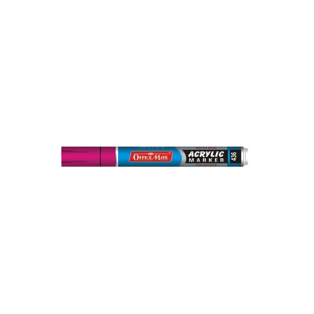 Soni Officemate Water Base Acrylic Marker - Bullet Tip (4.5 MM) - Pink