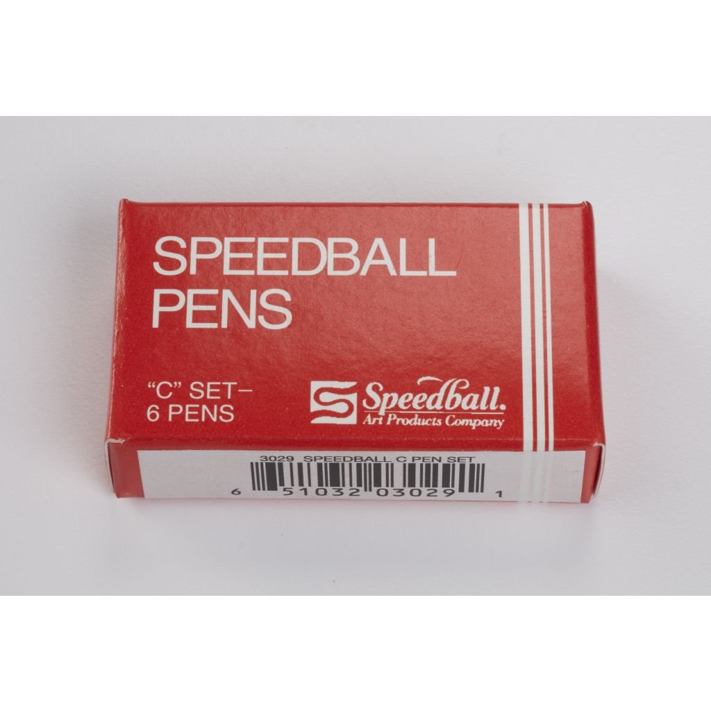 SpeedBall Broad Edge Right Handed Lettering Nibs - Type C (Flat) Set of 6