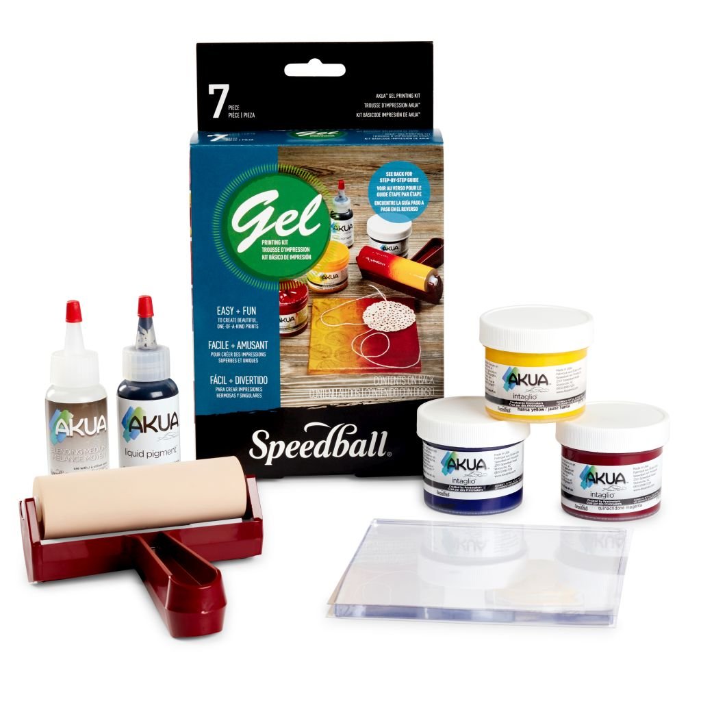Speedball Gel Printing Plates & Kits - Akua Monoprinting Starter Set