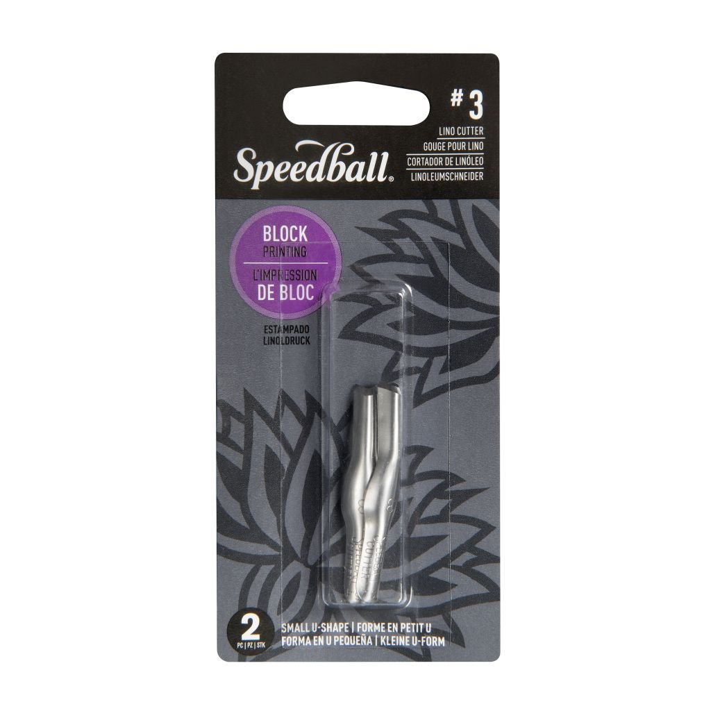Speedball Printmaking Tool - #3 Lino Cutter - Small U Gouge - Pack of 2 - Blister Pack