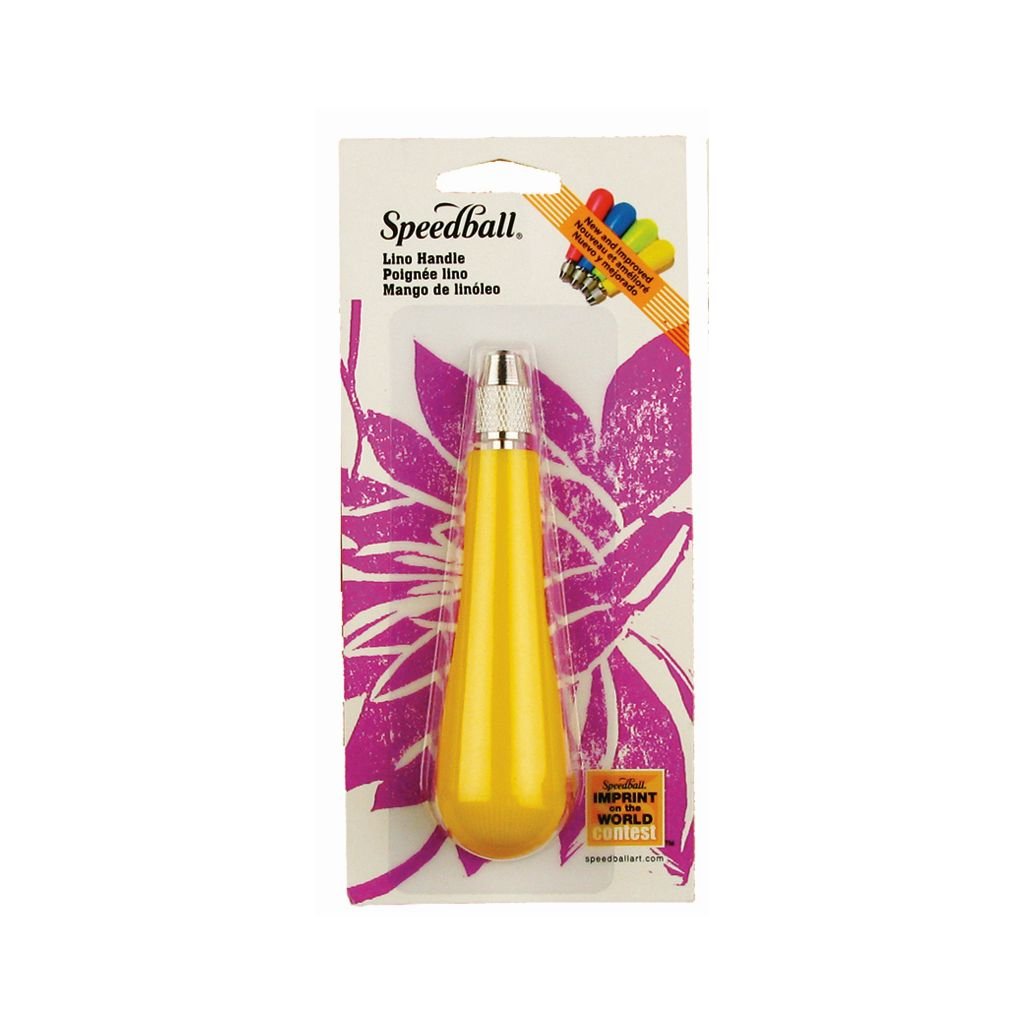Speedball Printmaking Tool - Lino Handle Yellow - Blister Pack