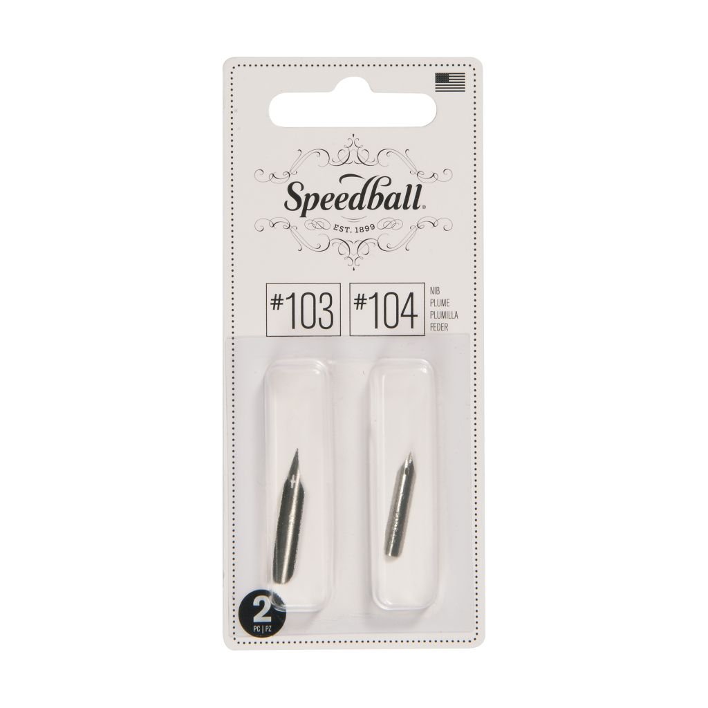 SpeedBall Standard Point Dip Pen - Blister Pack of 2 - 103/104 - Mapping & Drawing Nib