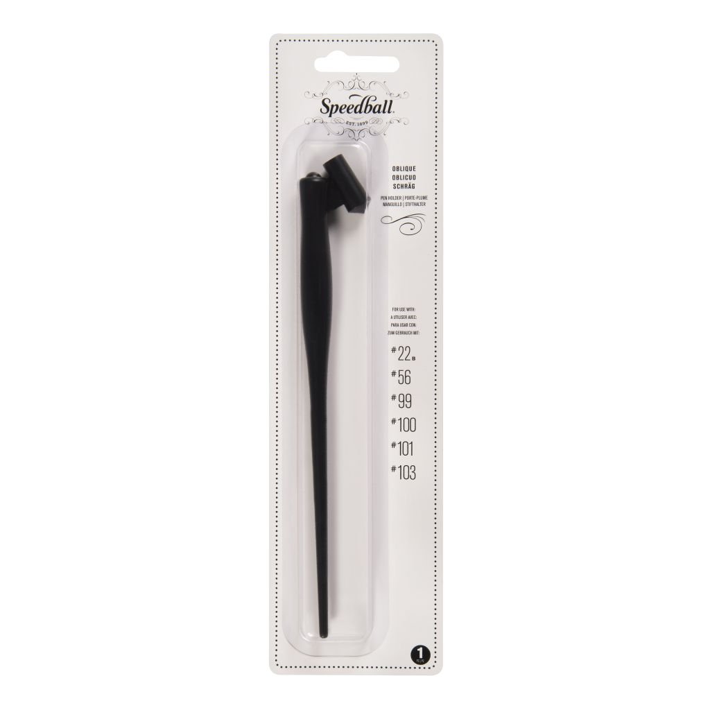 Speedball Oblique Dip Pen Holder - Black Carded