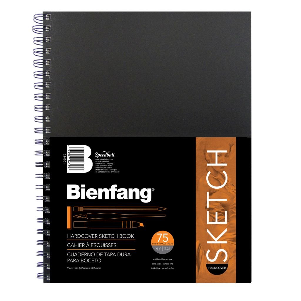 Speedball Bienfang Hardcover Sketch - Fine Grain 114 GSM - 22.86 cm x 30.48 cm or 9