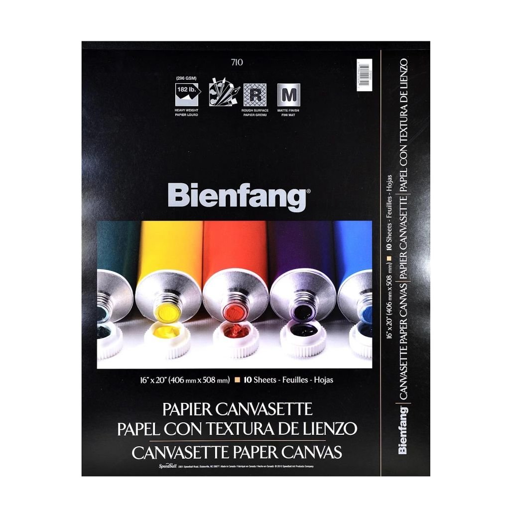 Speedball Bienfang Canvasette Paper Pad - Coated Canvas 281 GSM - 30.48 cm x 40.64 cm or 12