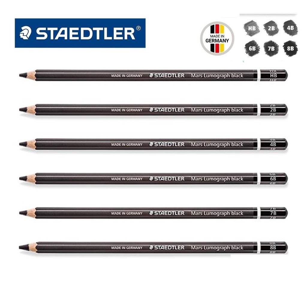 Staedtler Mars Lumograph Black 100B Drawing Graphite Pencil Art Lounge