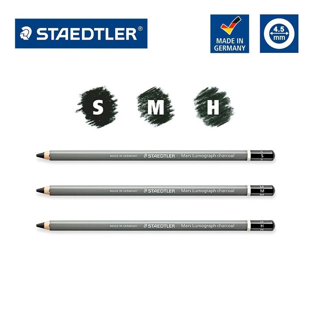 Black Grey (Handle Color) Staedtler Charcoal Pencils, For Drawing