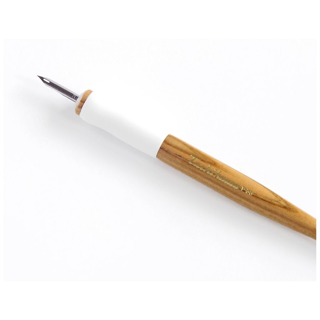 Tachikawa Comic Pen Nib Holder - Model 36 - White Grip - Wooden