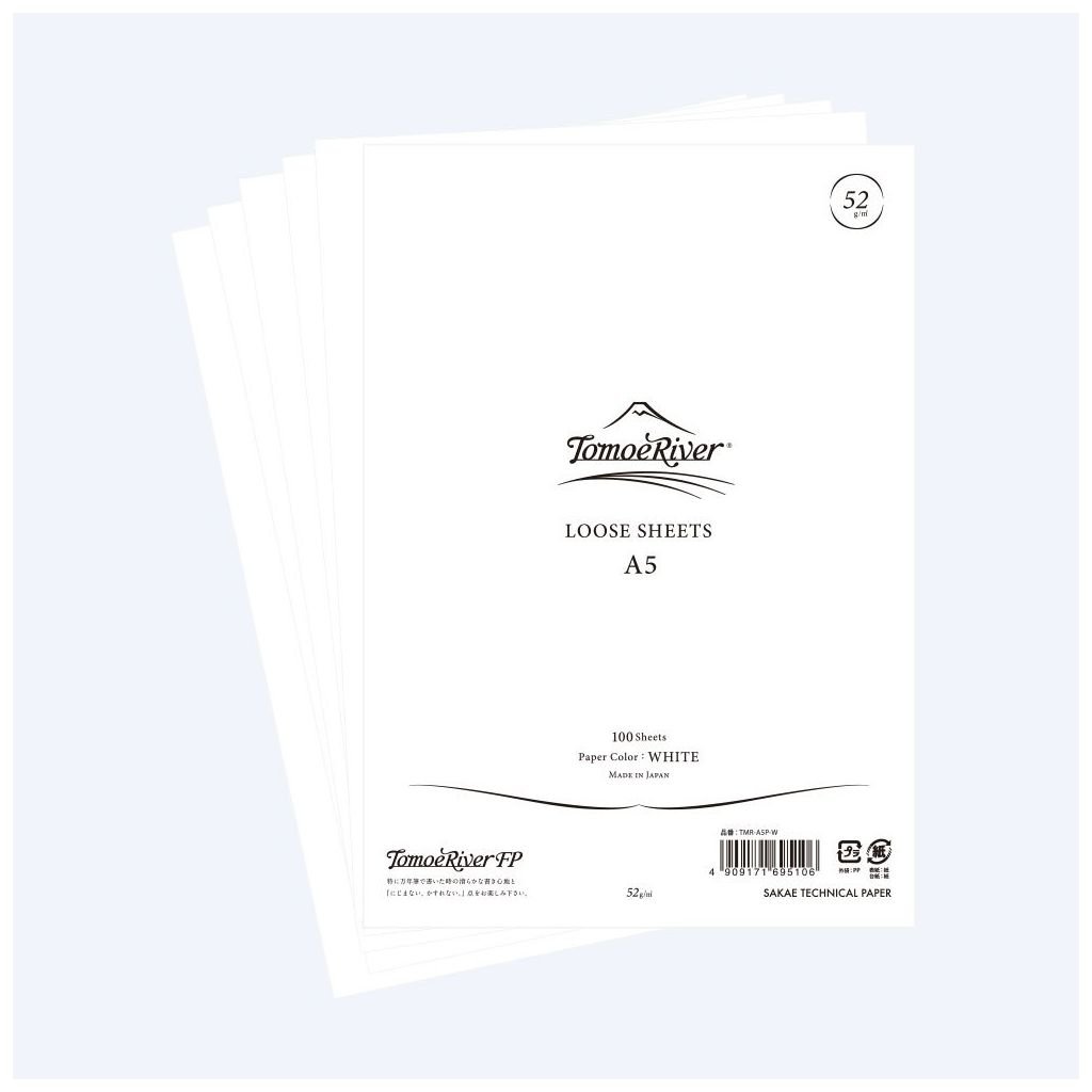 Tomoe River Fountain Pen Paper - Polypack - Blank Sheets - A5 (210 mm x 148 mm or 8.3