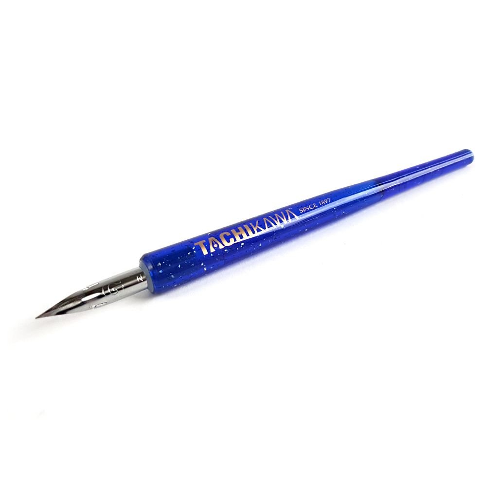 Tachikawa Comic Pen Nib Holder - Model TP-25 - Clear Blue - Plastic
