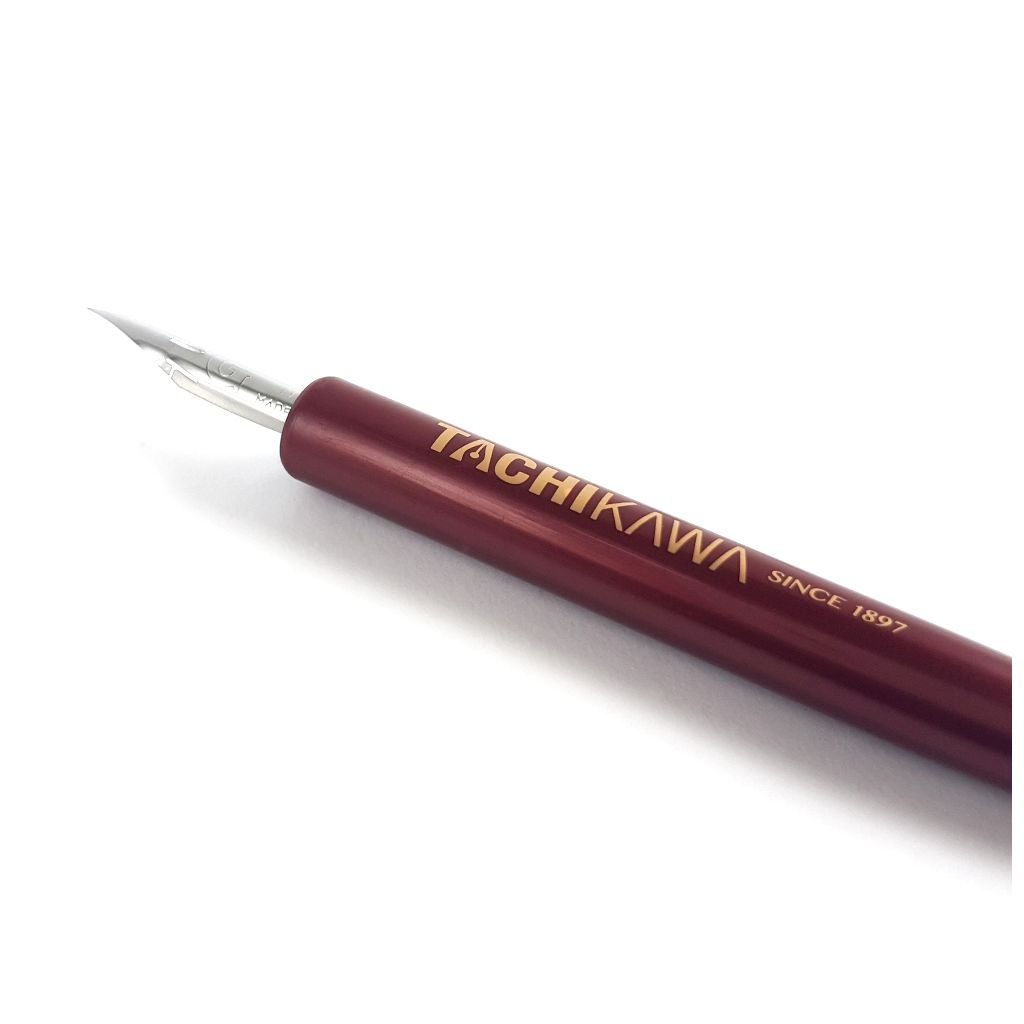 Tachikawa Comic Pen Nib Holder - Model TP-25 - Metallic Red - Plastic