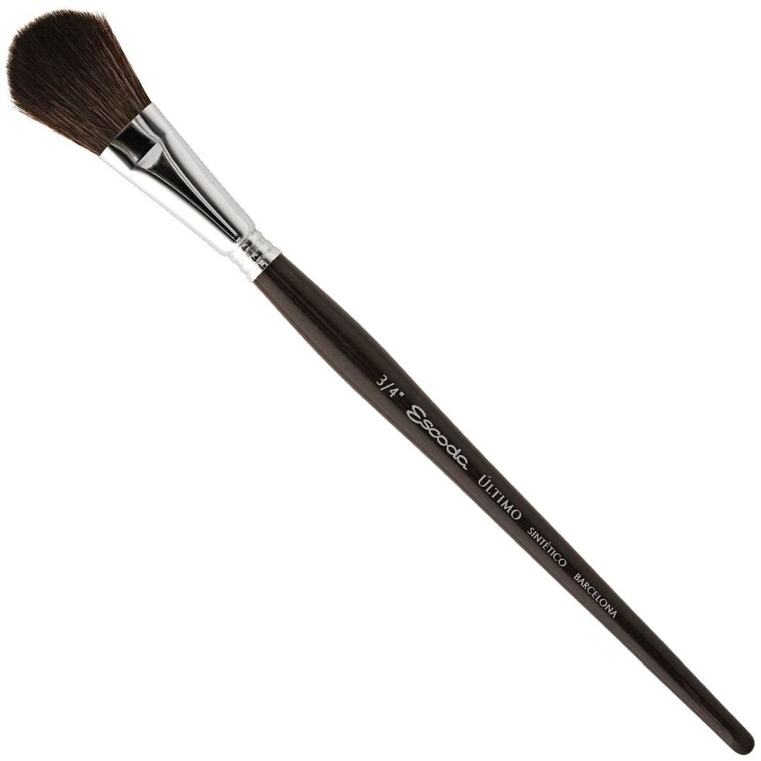 Escoda Ultimo Tendo Synthetic Squirrel Hair Brush - Series 1528 - Oval Mop - Short Handle - Size: 1/2