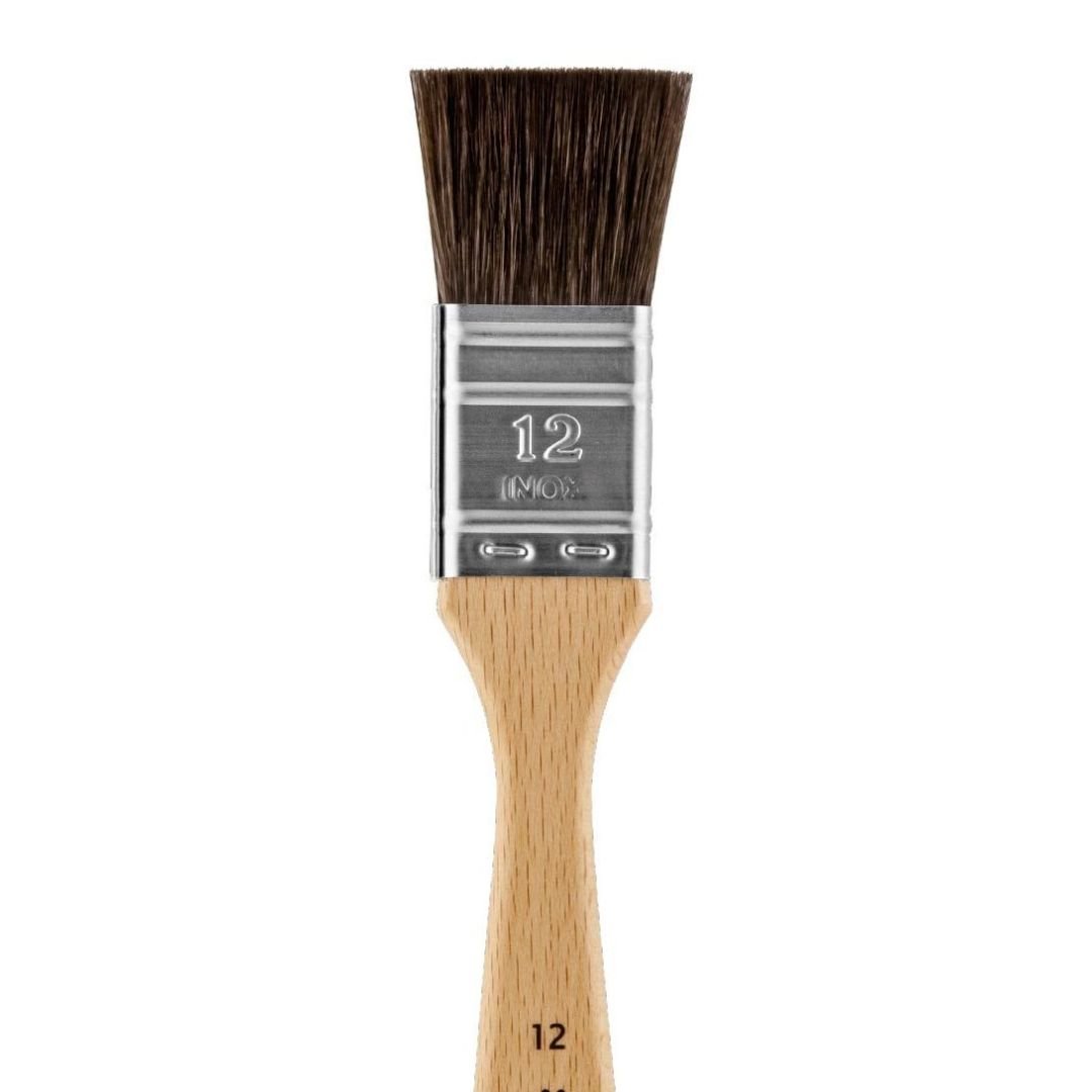 Escoda Ultimo Tendo Synthetic Squirrel Hair Brush - Series 2330 - Mottler Single Thickness - Matt-Varnished Wooden Paintbrush-Style Handle - Size: 24