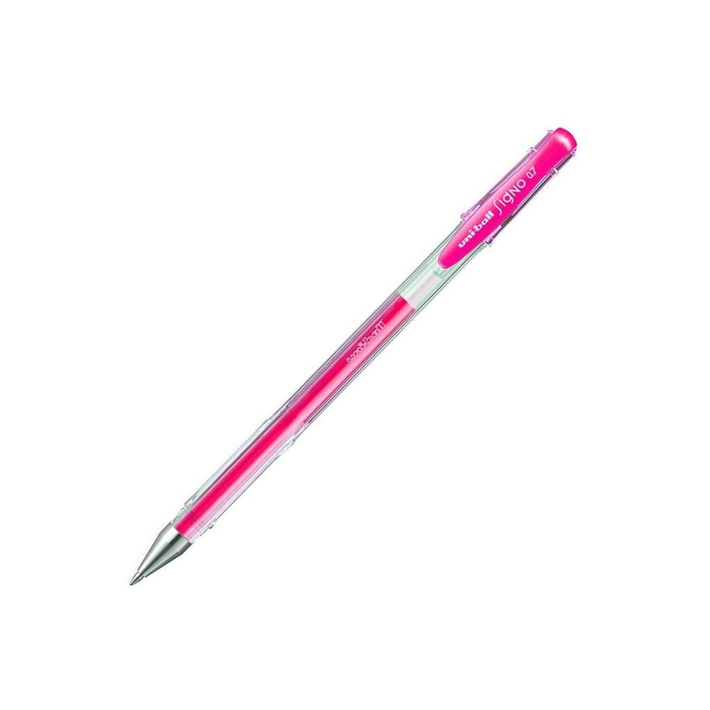 Uni-Ball Signo Gel Ink - Rollerball Pen UM 100 - Fluorescent Pink - 0.7 MM