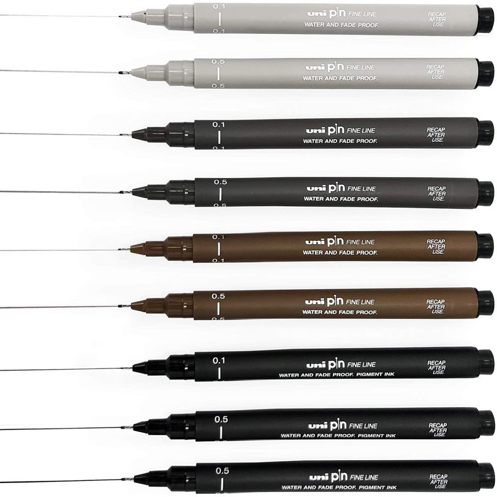 UNI-BALL PIN Drawing Pen Ultra Fine Line Marker 0.1mm Black Ink