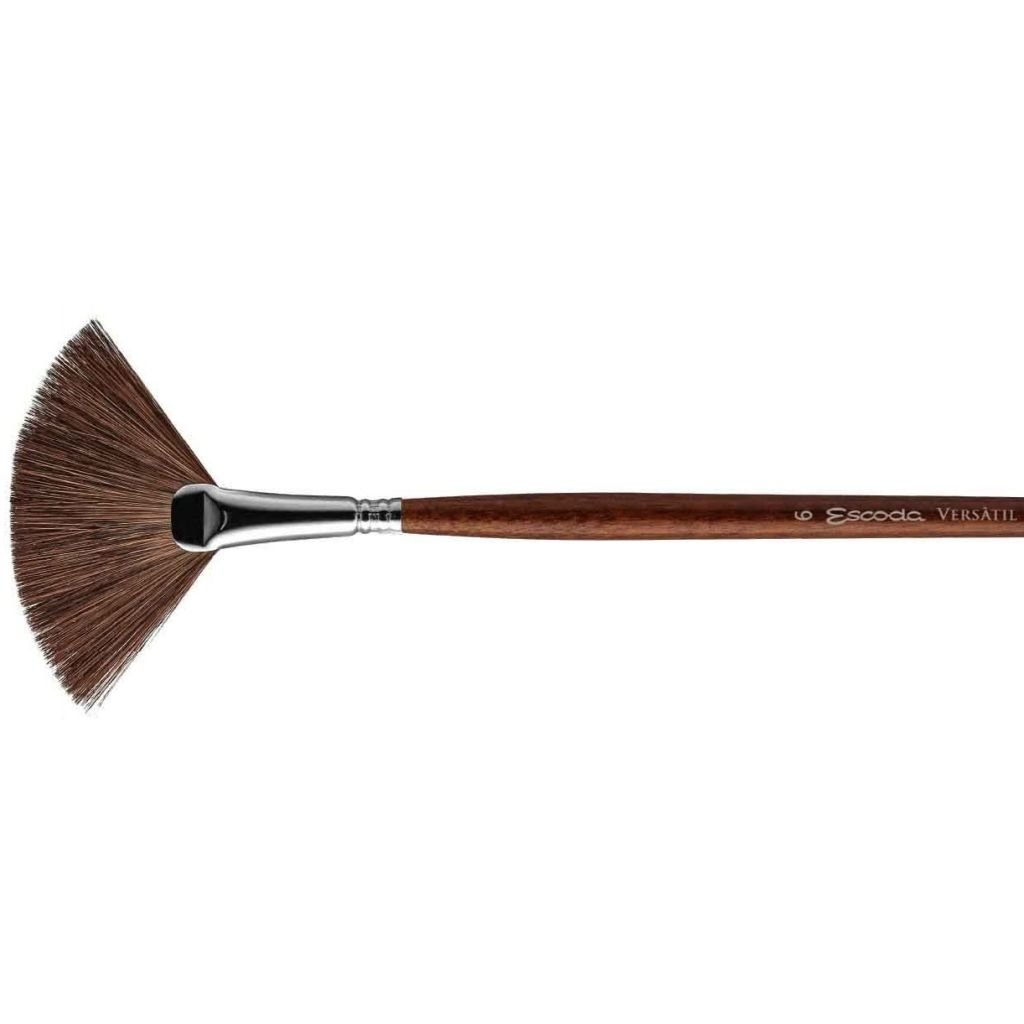 Escoda Versatil Synthetic Kolinsky Sable Hair Brush - Series 3044 - Fan - Long Handle - Size: 2