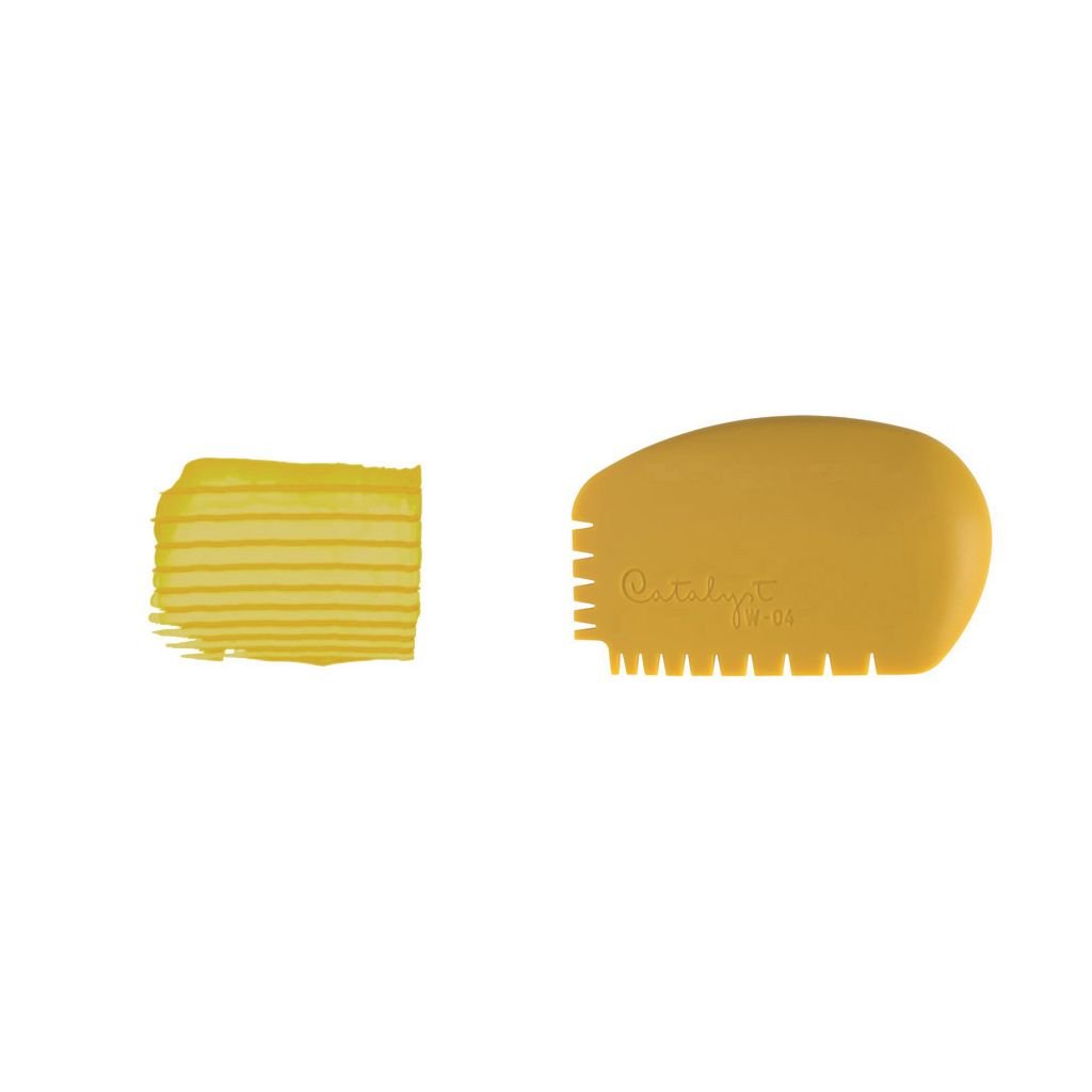 Princeton Catalyst Silicone Wedge Tool No. 4, Shape - W04, Colour - Yellow