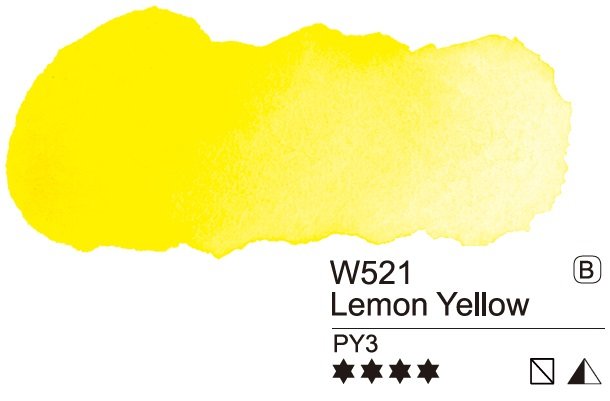 Mijello Mission Gold Class Professional Grade Extra-Fine Watercolour  - Lemon Yellow (521) - 7 ML