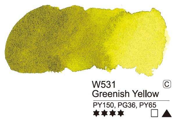 Mijello Mission Gold Class Professional Grade Extra-Fine Watercolour  - Greenish Yellow (531) - 7 ML