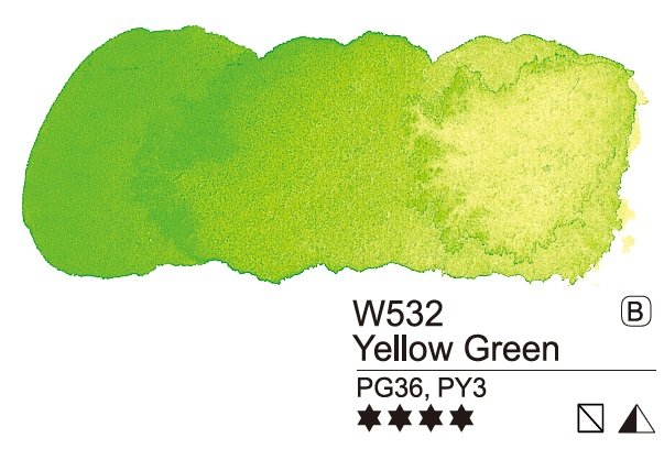 Mijello Mission Gold Class Professional Grade Extra-Fine Watercolour  - Yellow Green (532) - 7 ML