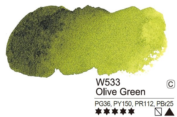 Mijello Mission Gold Class Professional Grade Extra-Fine Watercolour  - Olive Green (533) - 7 ML